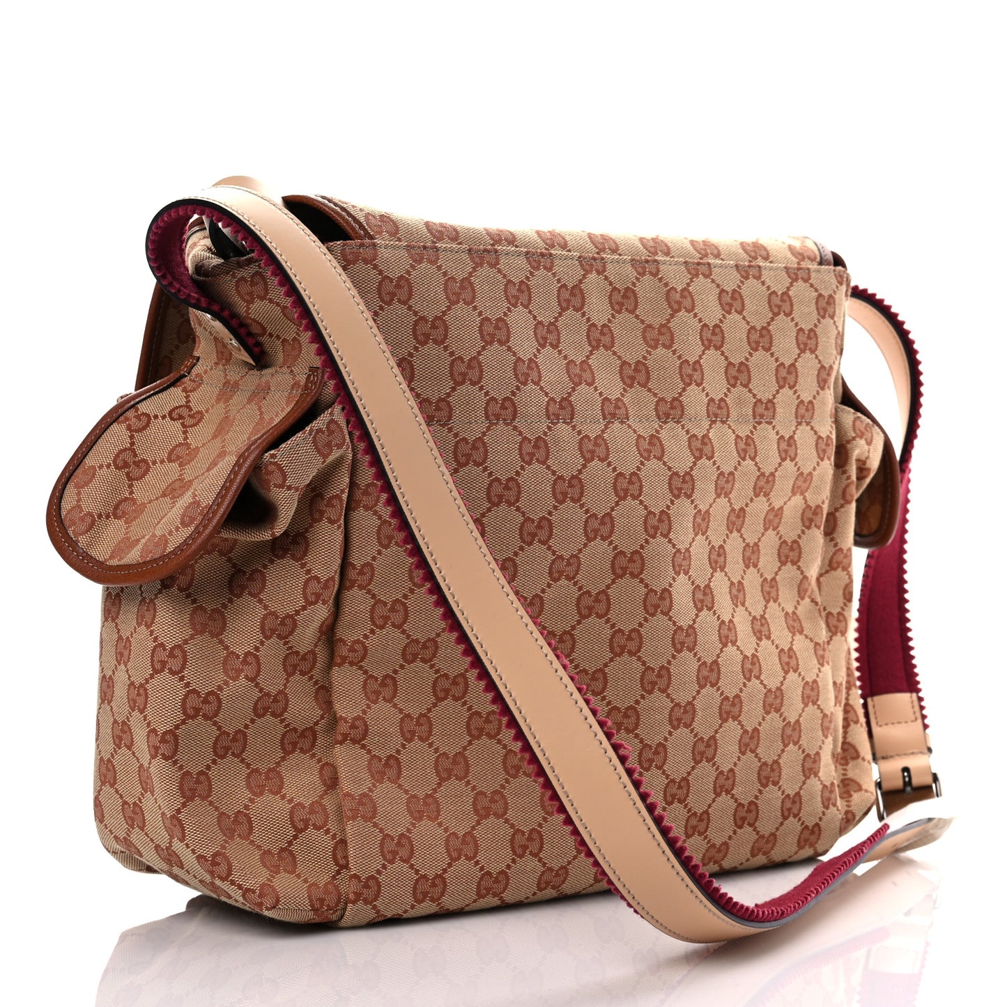 GG Monogram Diaper Bag Beige Ruggine Natural Antique Rose