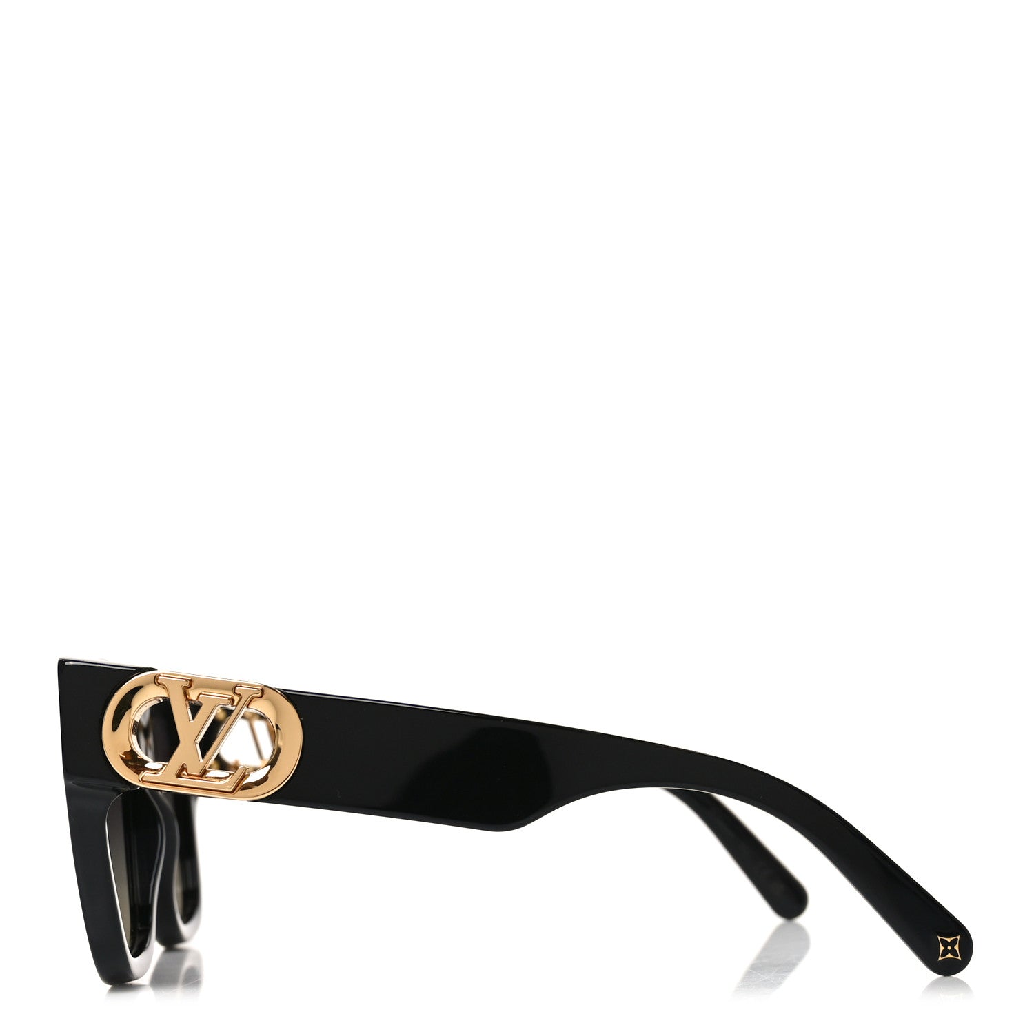 Louis Vuitton Acetate LV Link PM Square Sunglasses Z1566W Black