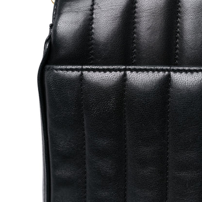 Saint Laurent Lambskin Matelasse Monogram Large Vicky Chain Bag Black 13 of 16