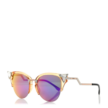 Fendi Iridia Cat Eye Sunglasses FF 0041/S Translucent Peach 1 of 7