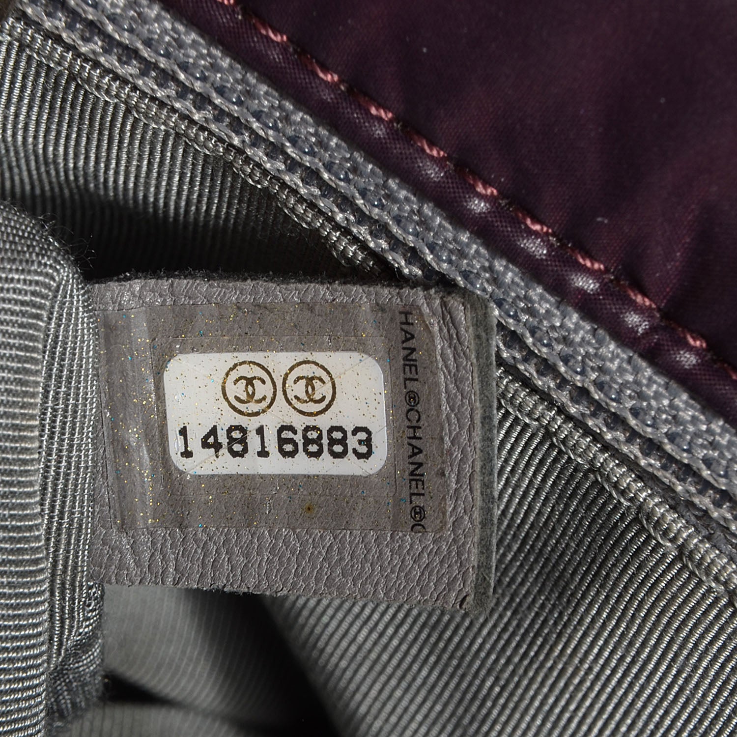 Chanel Nylon Quilted Tweed on Stitch Medium Bubble Flap Purple 6 of 9