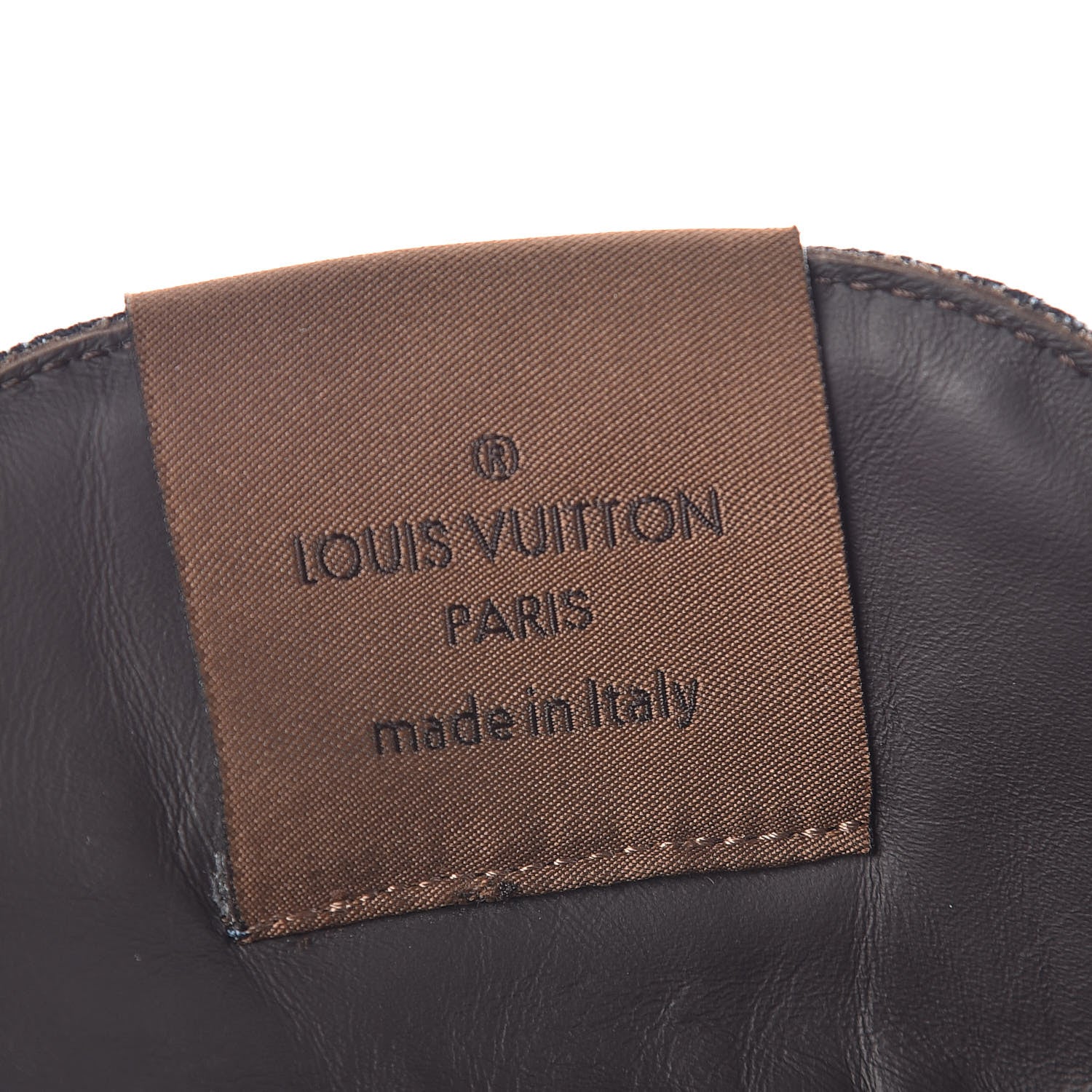 Louis Vuitton Calfskin Denim High Top Sneakers 11 8 of 15