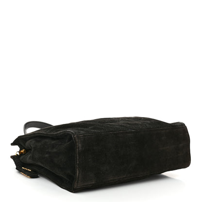 Chanel Suede CC Shoulder Bag Brown 4 of 11
