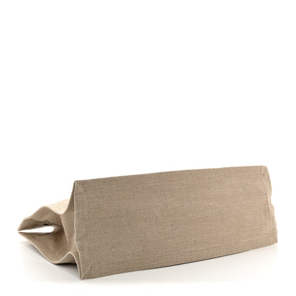 Saint Laurent Linen Calfskin Rive Gauche Tote Brown 4 of 11