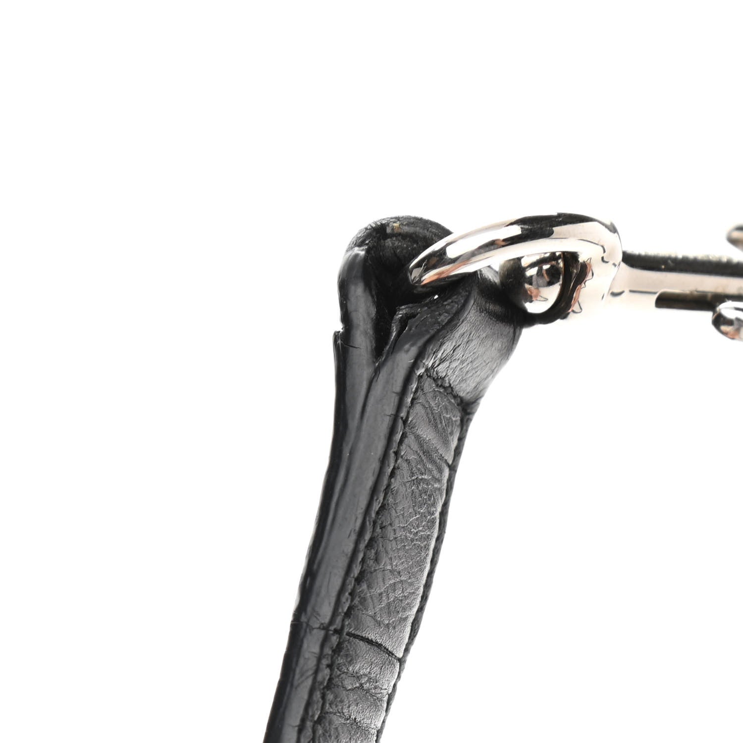 Saint Laurent Calfskin Crocodile Embossed Nano Sac De Jour Black 12 of 13