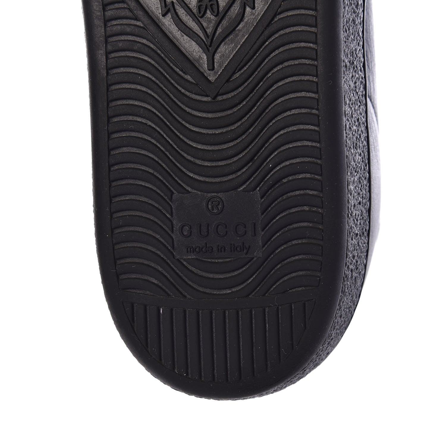 Gucci Calfskin Crocodile Web Mens Ace Sneakers 7.5 Black 6 of 8