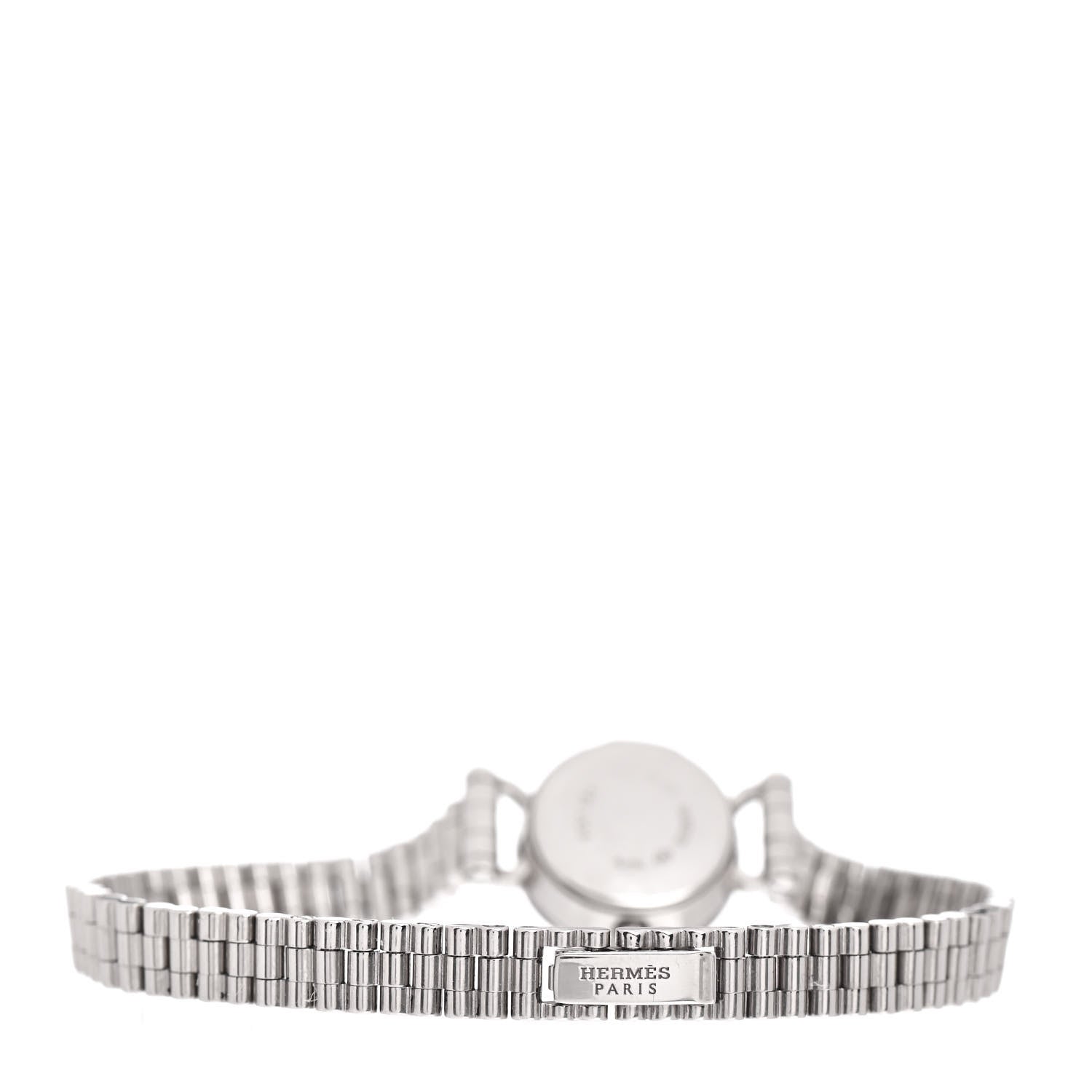 Hermes 18K White Gold Diamond 16mm Faubourg Quartz Watch 3 of 4