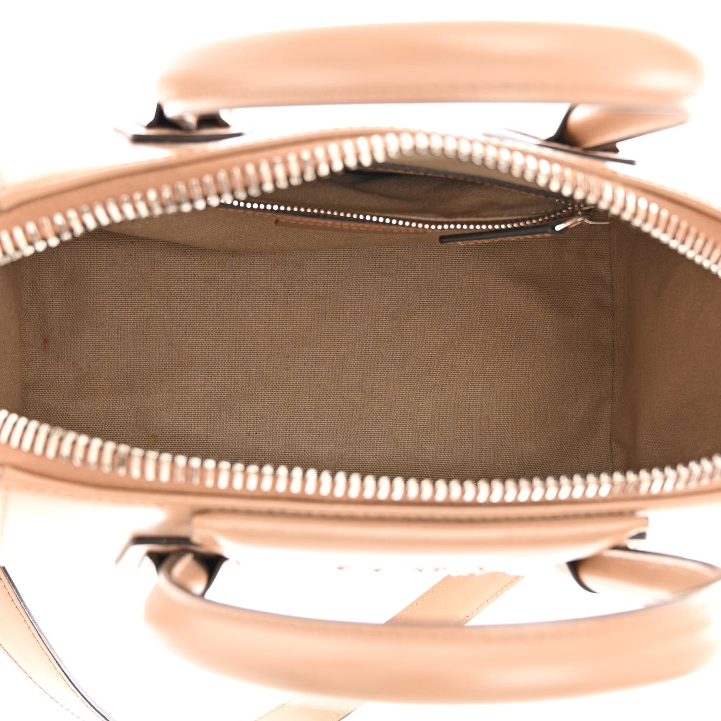 Shiny Lord Calfskin Small Antigona Dark Beige