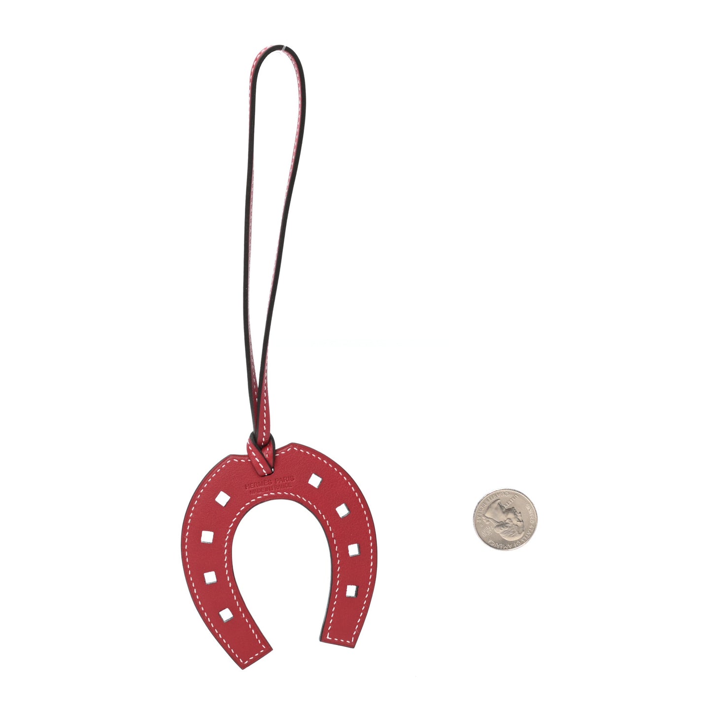 Swift Paddock Horseshoe Bag Charm Rouge Grenat