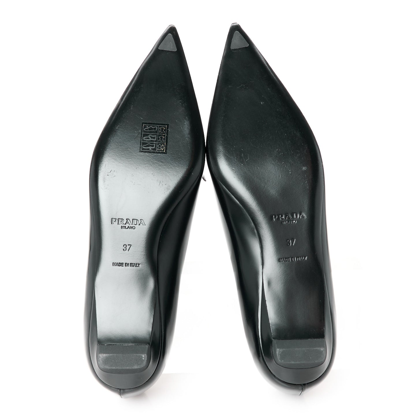 Spazzolato Floral Applique Ballerina Flats 37 Black