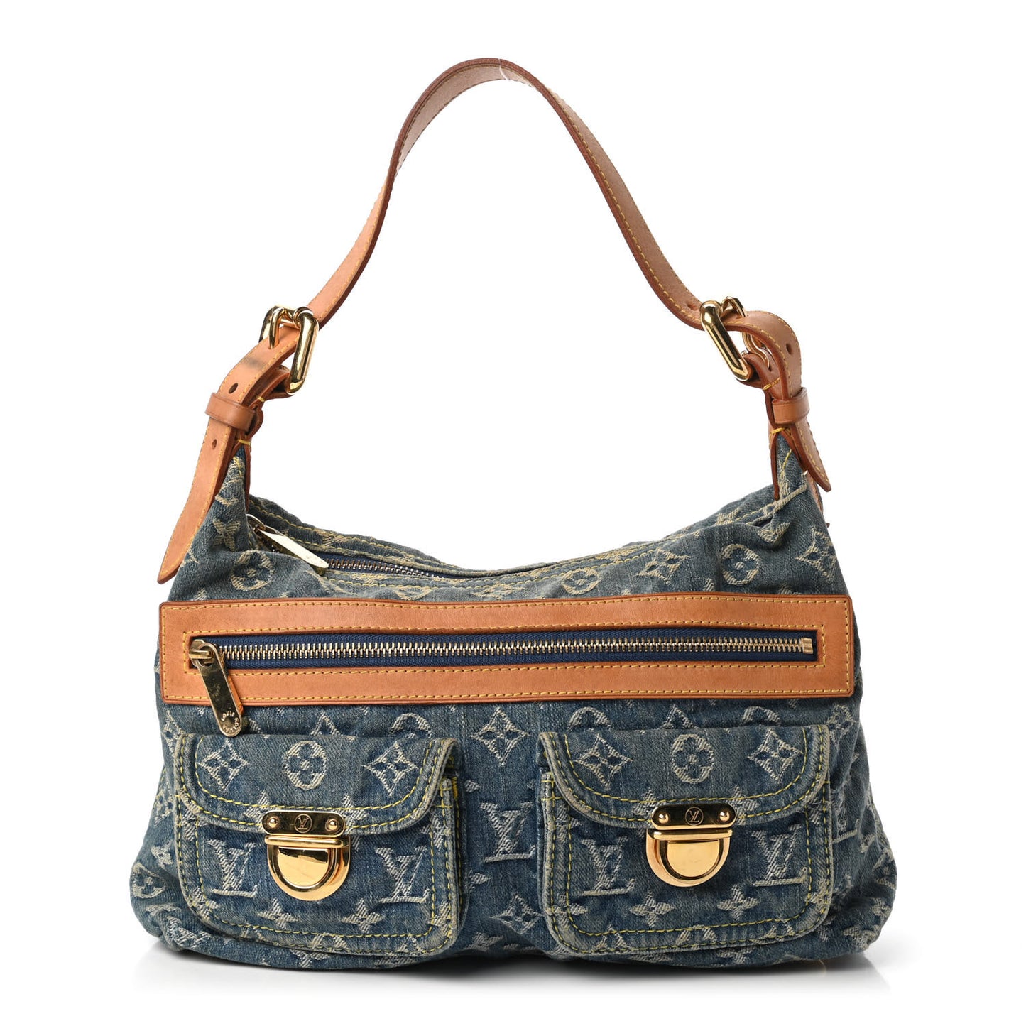 Monogram Denim Baggy PM Blue