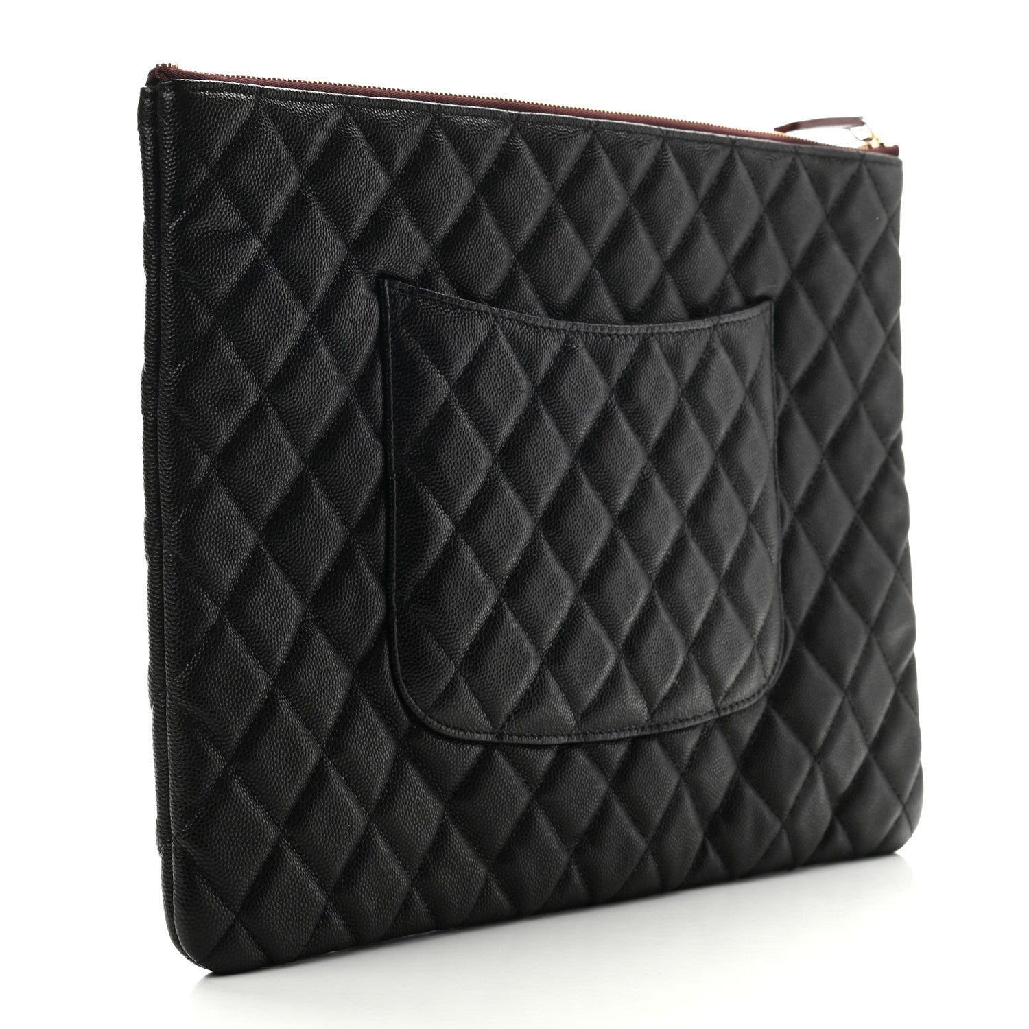 Chanel Caviar Quilted Large Cosmetic Case Black 3 of 7
