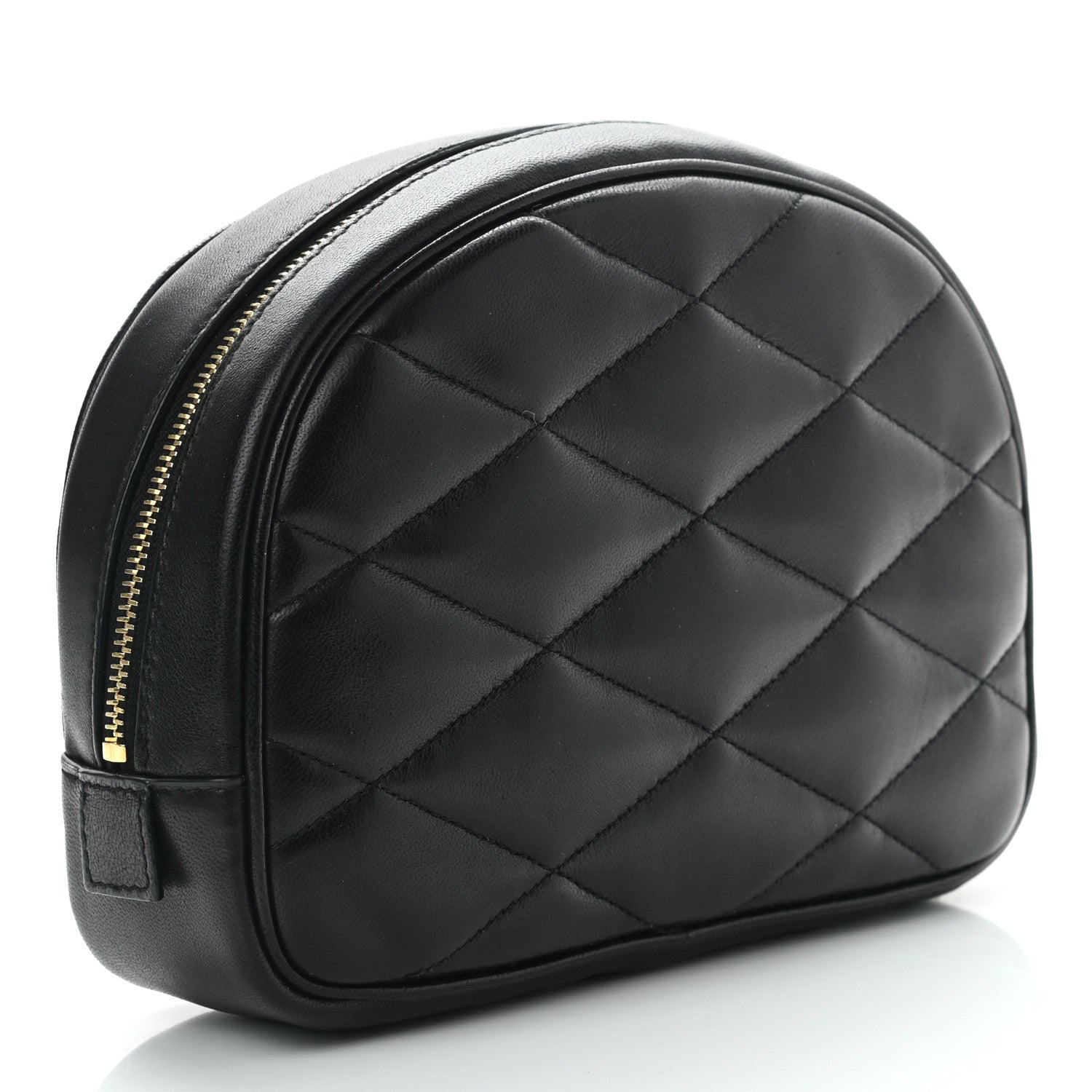 Saint Laurent Lambskin Quilted Lolita Cosmetic Pouch Black 3 of 8