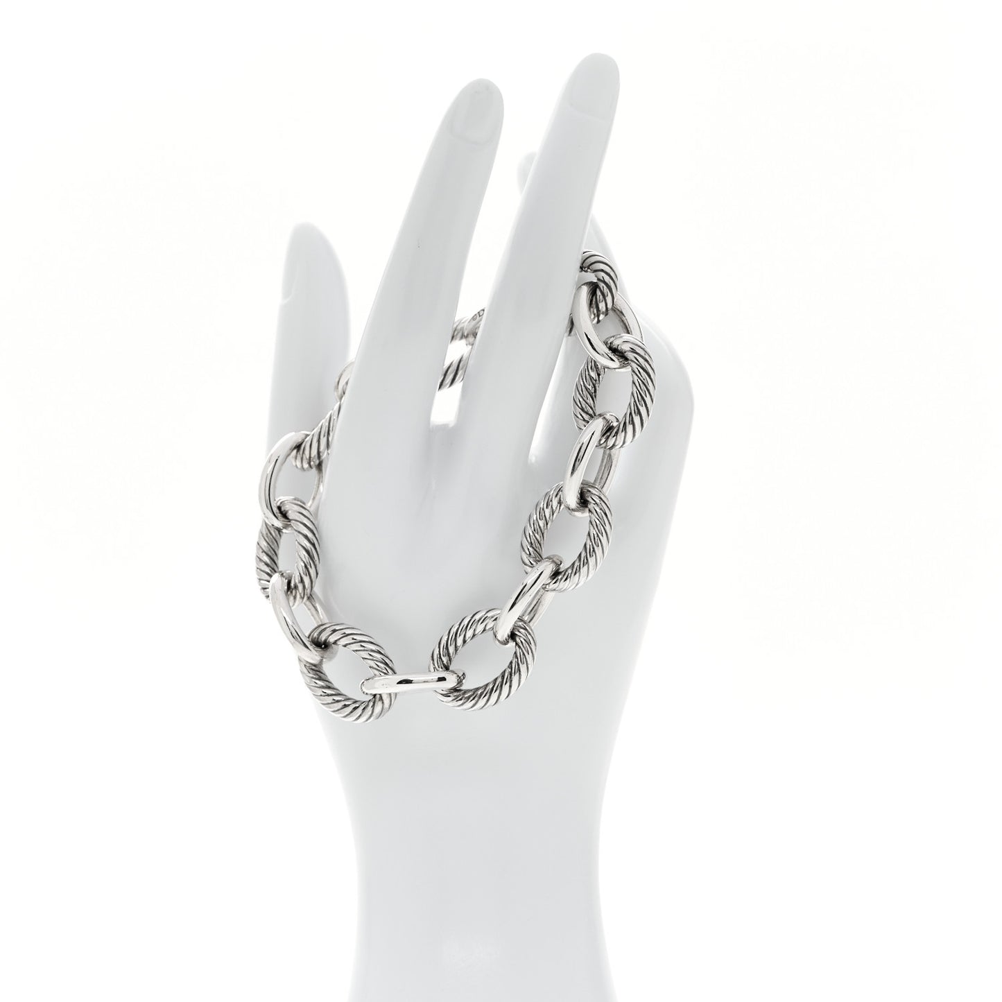 Sterling Silver 17mm Extra Large Oval Link Bracelet