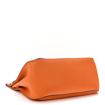 Hermes Taurillon Clemence Jypsiere 31 Orange 6 of 21