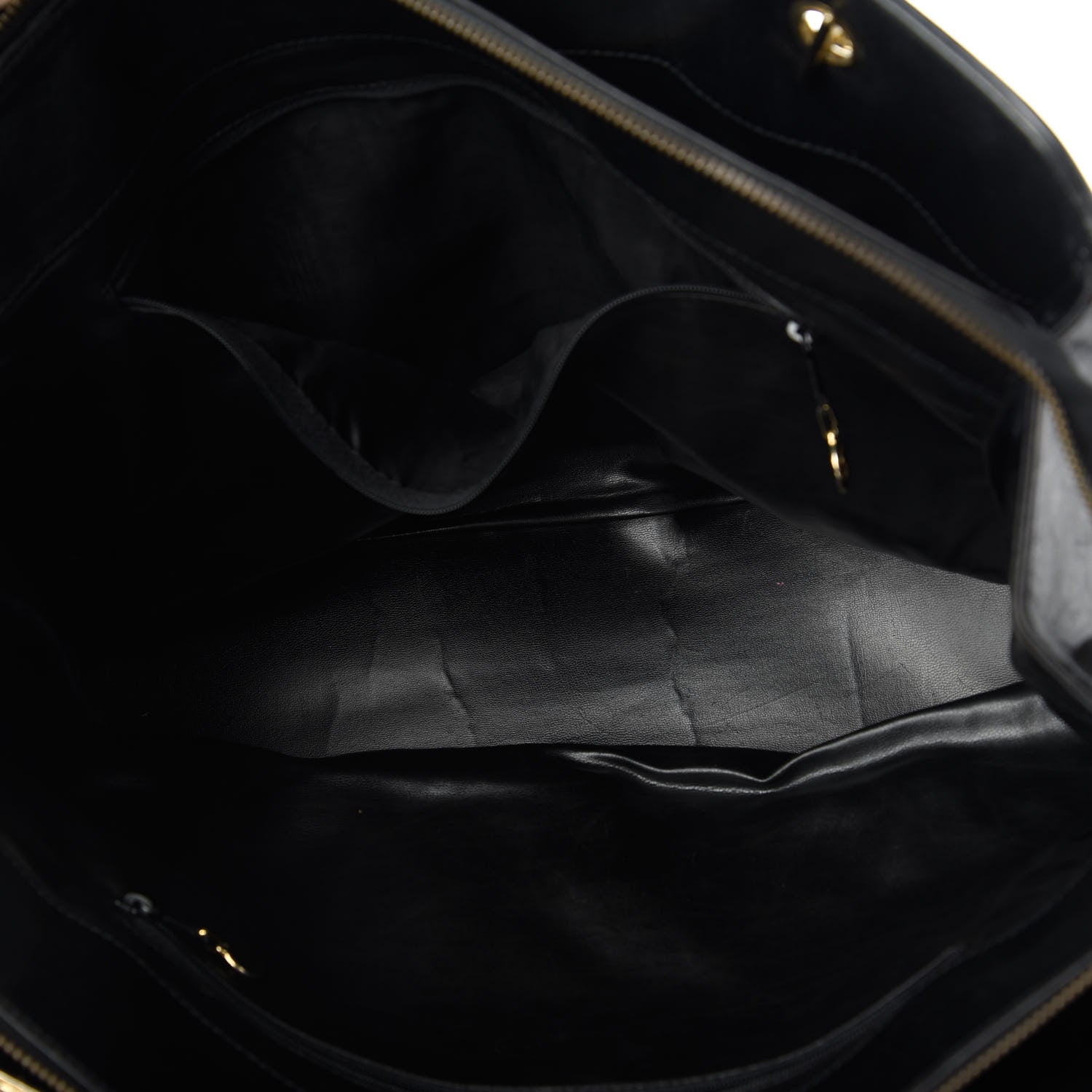 Chanel Calfskin Stitched XL Weekender Black 5 of 10