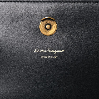 Salvatore Ferragamo Floral Printed Hammered Calfskin Gancini Minibag Multicolor Black 6 of 13