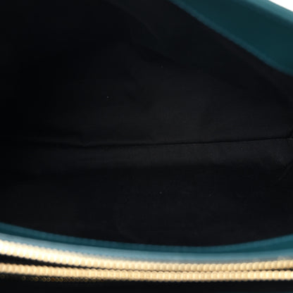Saint Laurent Calfskin Y Quilted Monogram Medium Loulou Chain Satchel Sea Turquoise 5 of 10