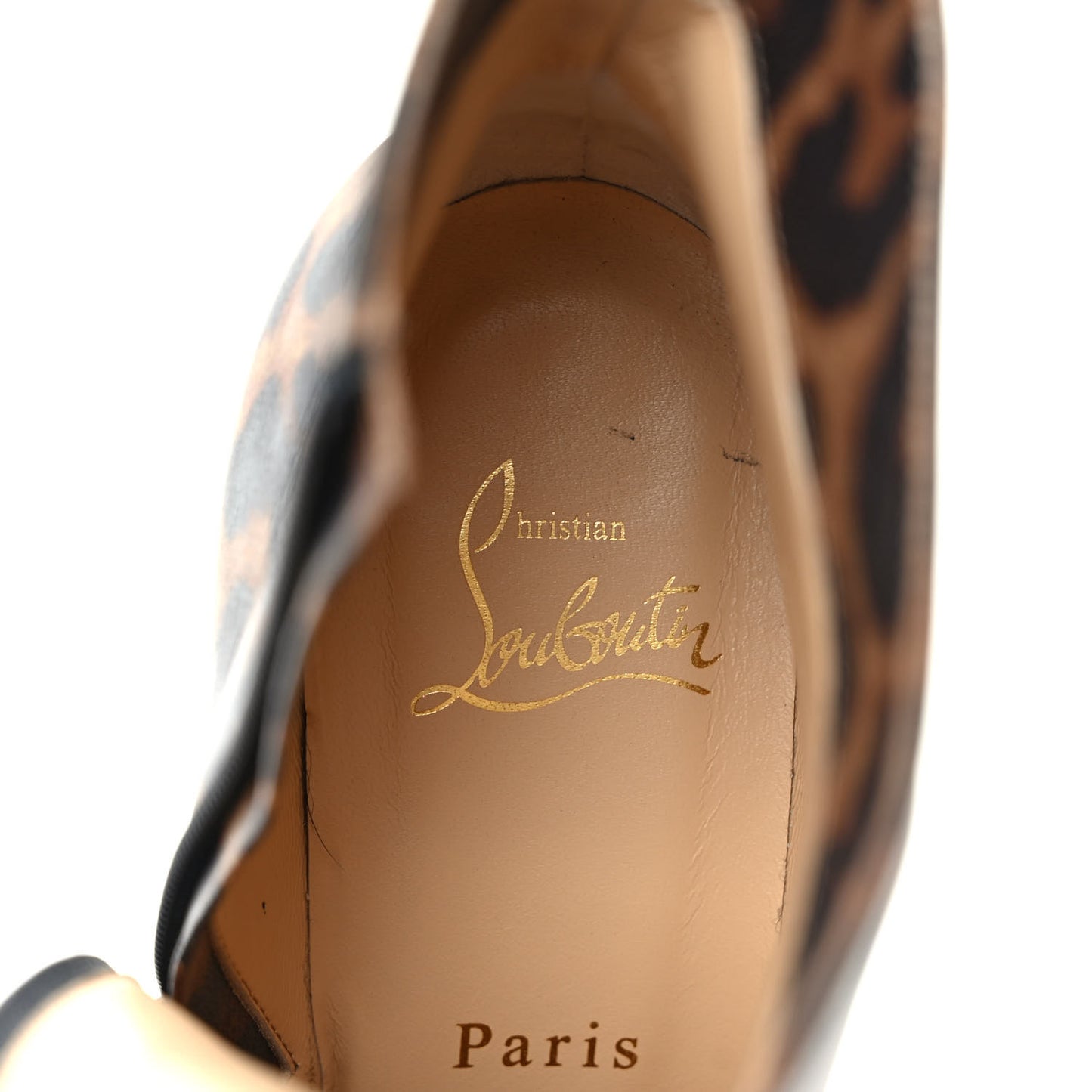 Calfskin Leopard Printed Luxor Adoxa 70 Ankle Boots 38.5 Brown