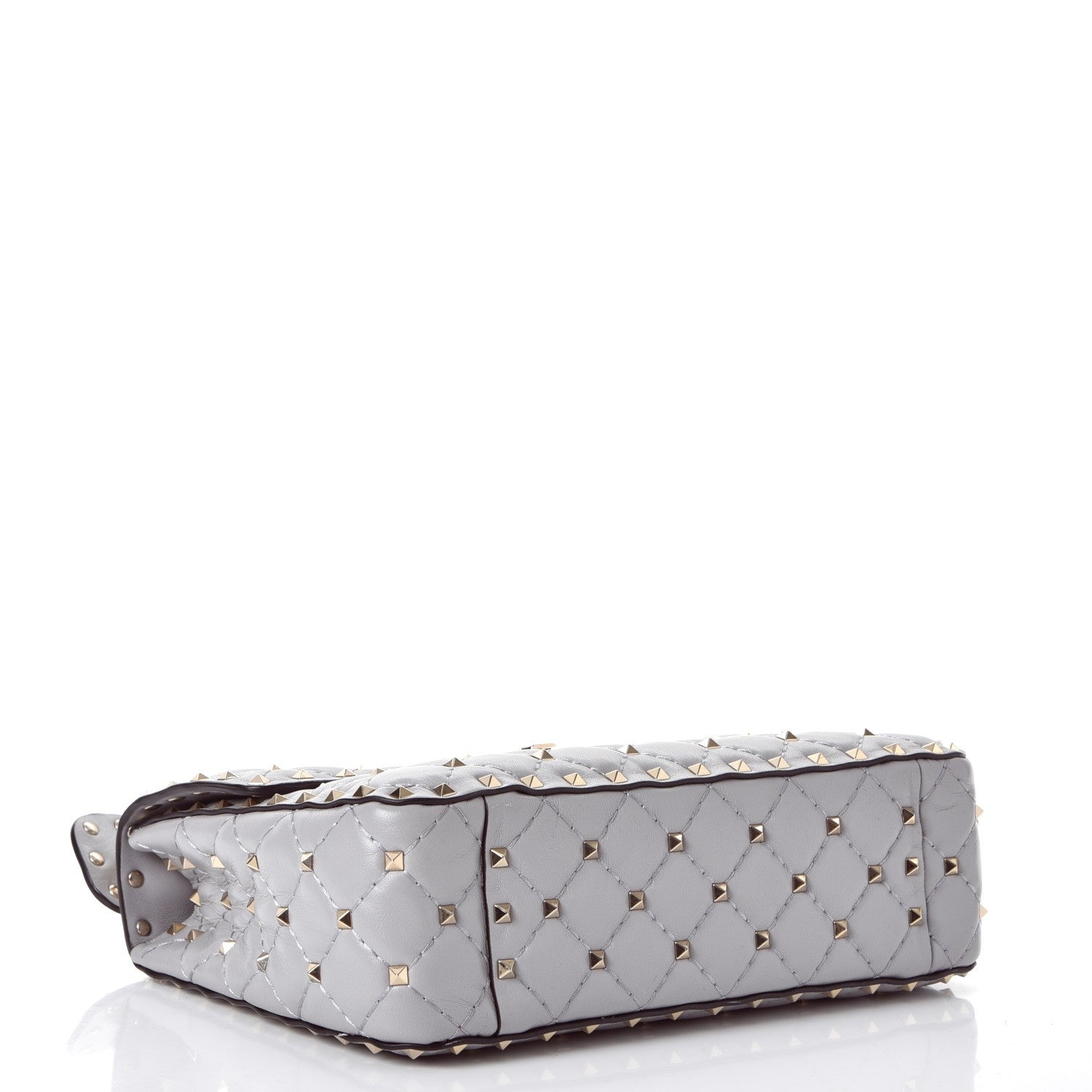 Valentino Garavani Nappa Medium Rockstud Spike Shoulder Bag Pastel Grey 4 of 8