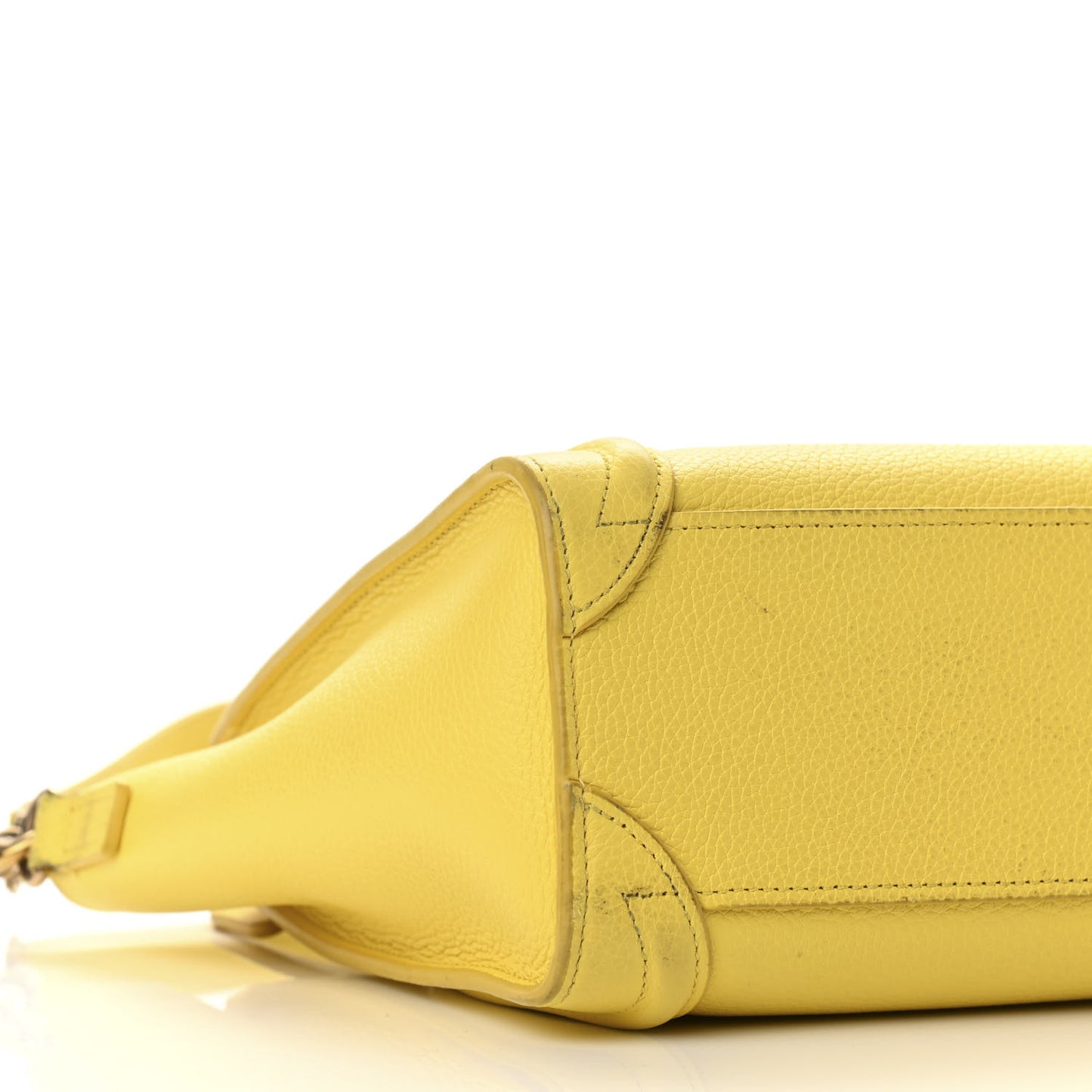 Drummed Calfskin Nano Luggage Citron