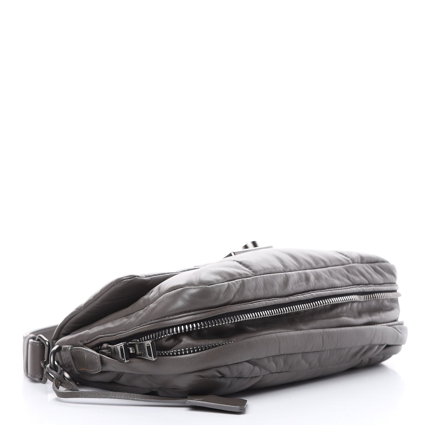 Nappa Bomber Sound Flap Shoulder Bag Ardesia