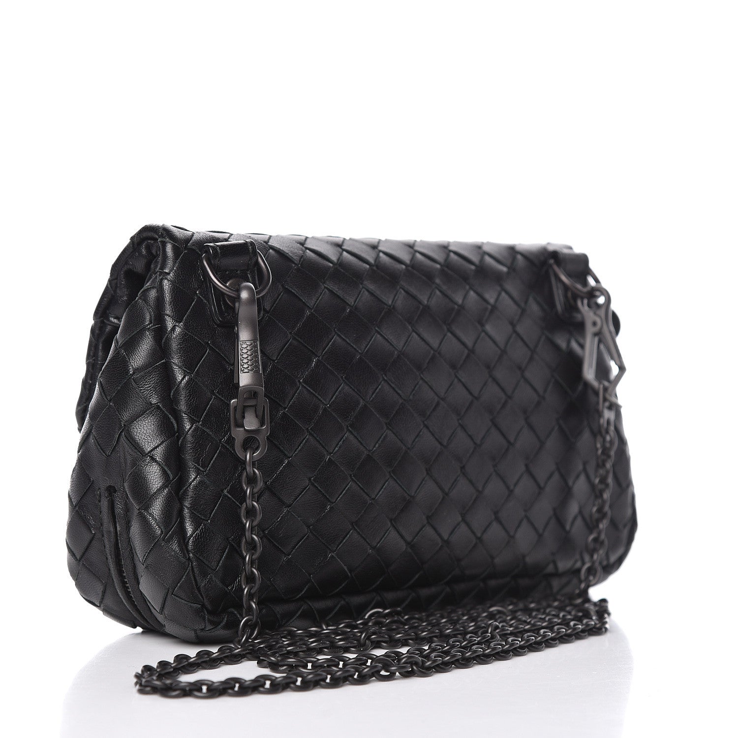 Bottega Veneta Nappa Intrecciato Small Chain Crossbody Black 3 of 9