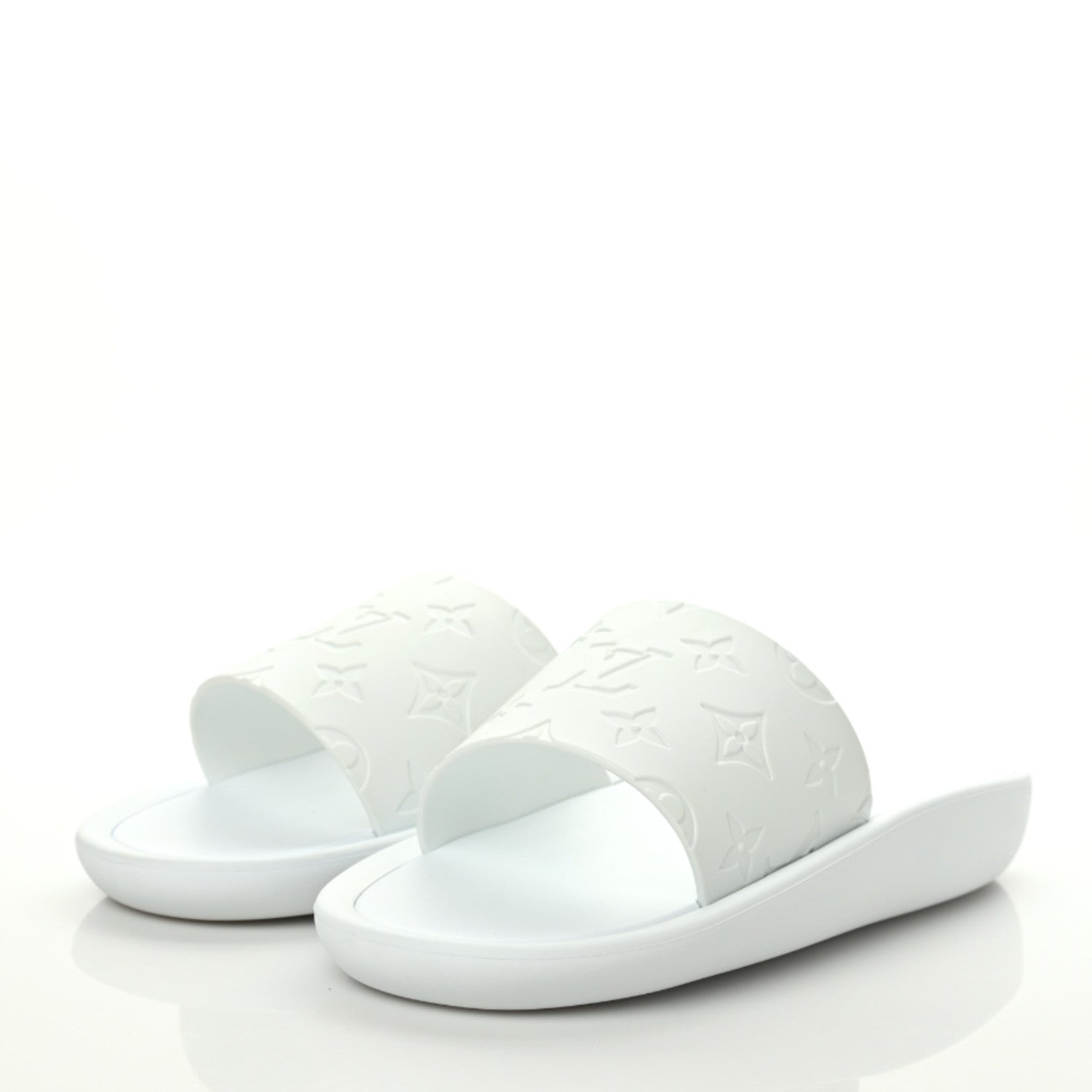 Louis Vuitton Rubber Monogram Embossed Sunbath Flat Mule 40 White 2 of 7