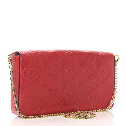 Louis Vuitton Empreinte Pochette Felicie Chain Wallet Scarlet 4 of 11