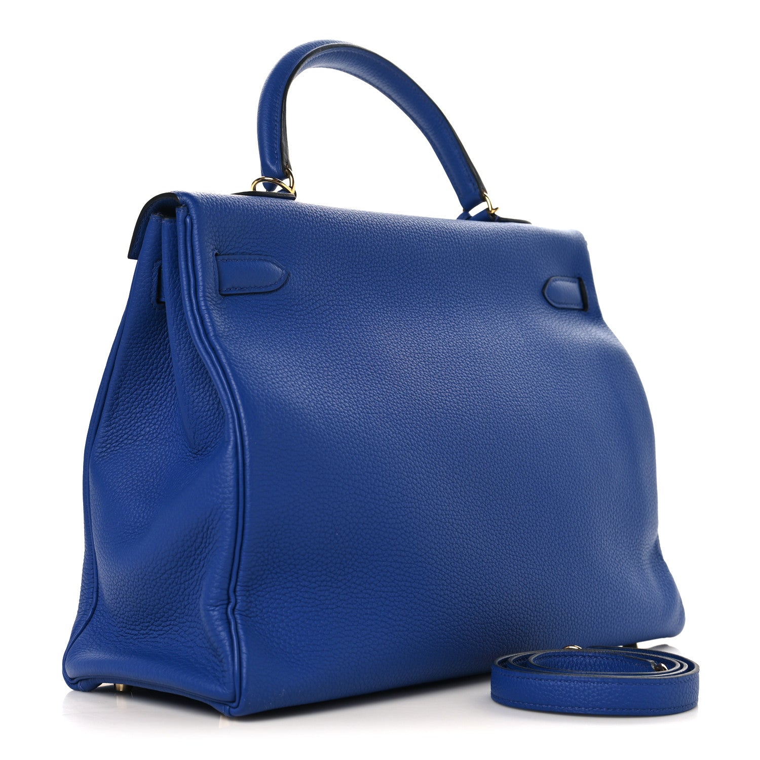 Hermes Togo Kelly Retourne 35 Bleu Electrique 3 of 12