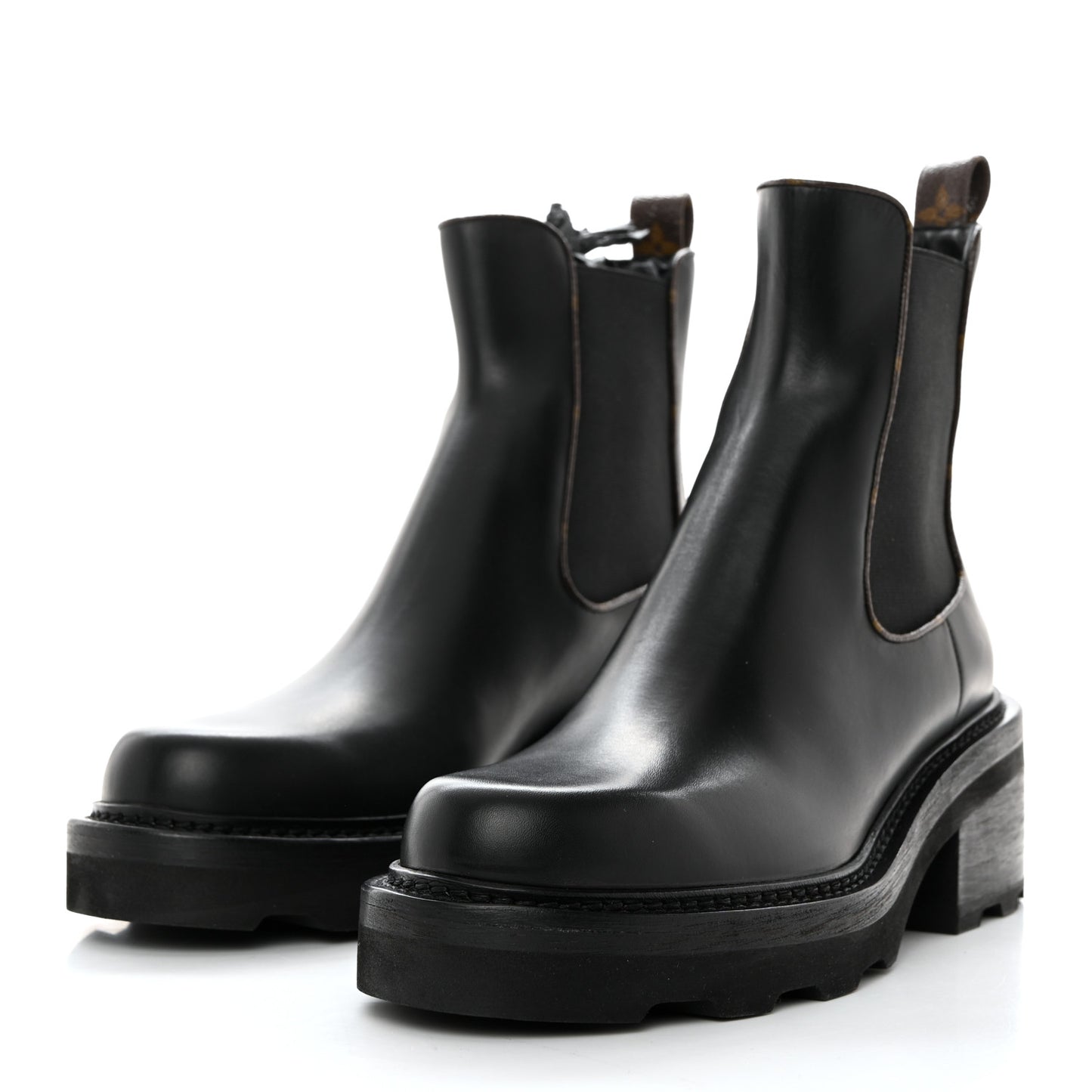 Calfskin Monogram Beaubourg Ankle Boots 39.5 Black