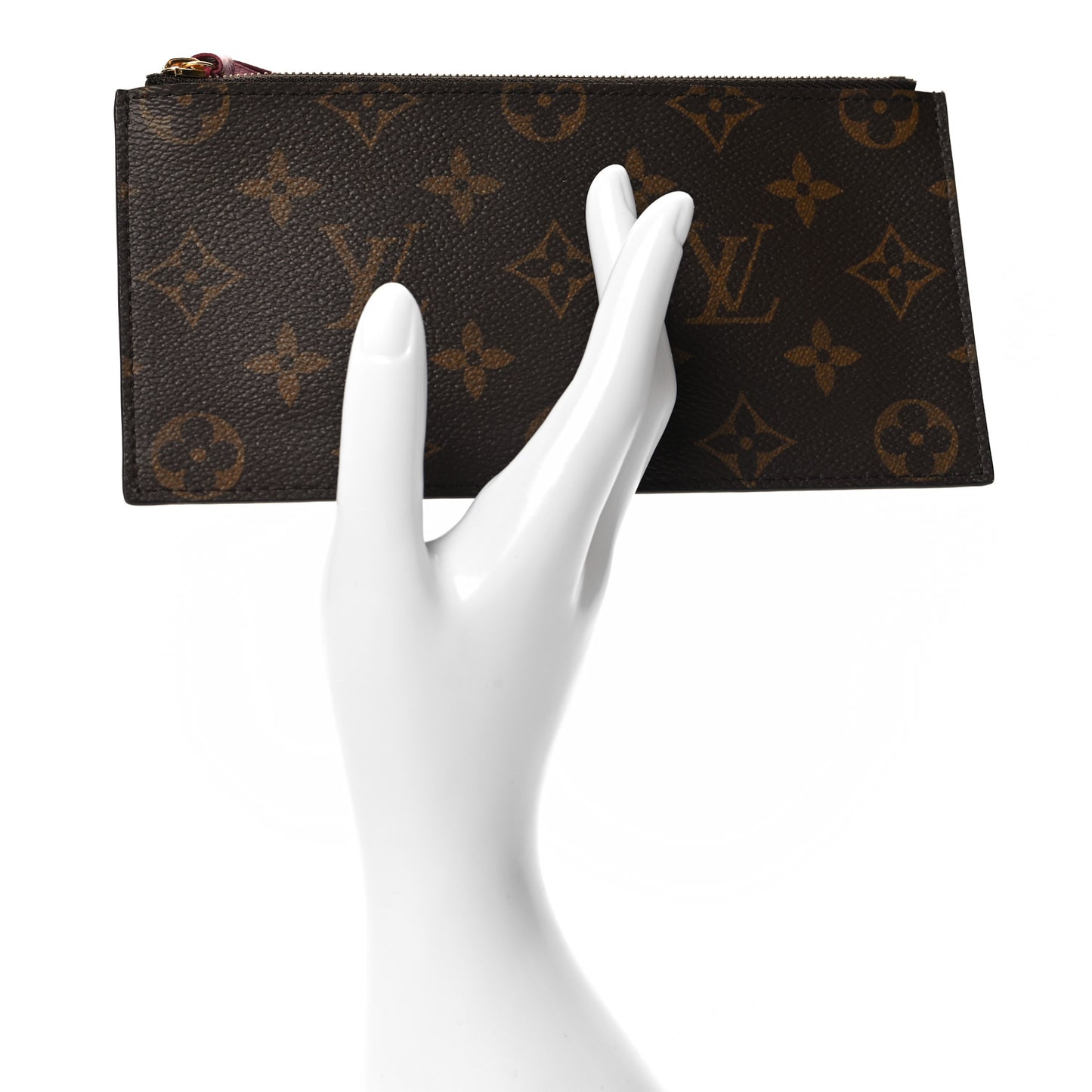 Monogram Felicie Chain Wallet Zippered Insert Fuchsia
