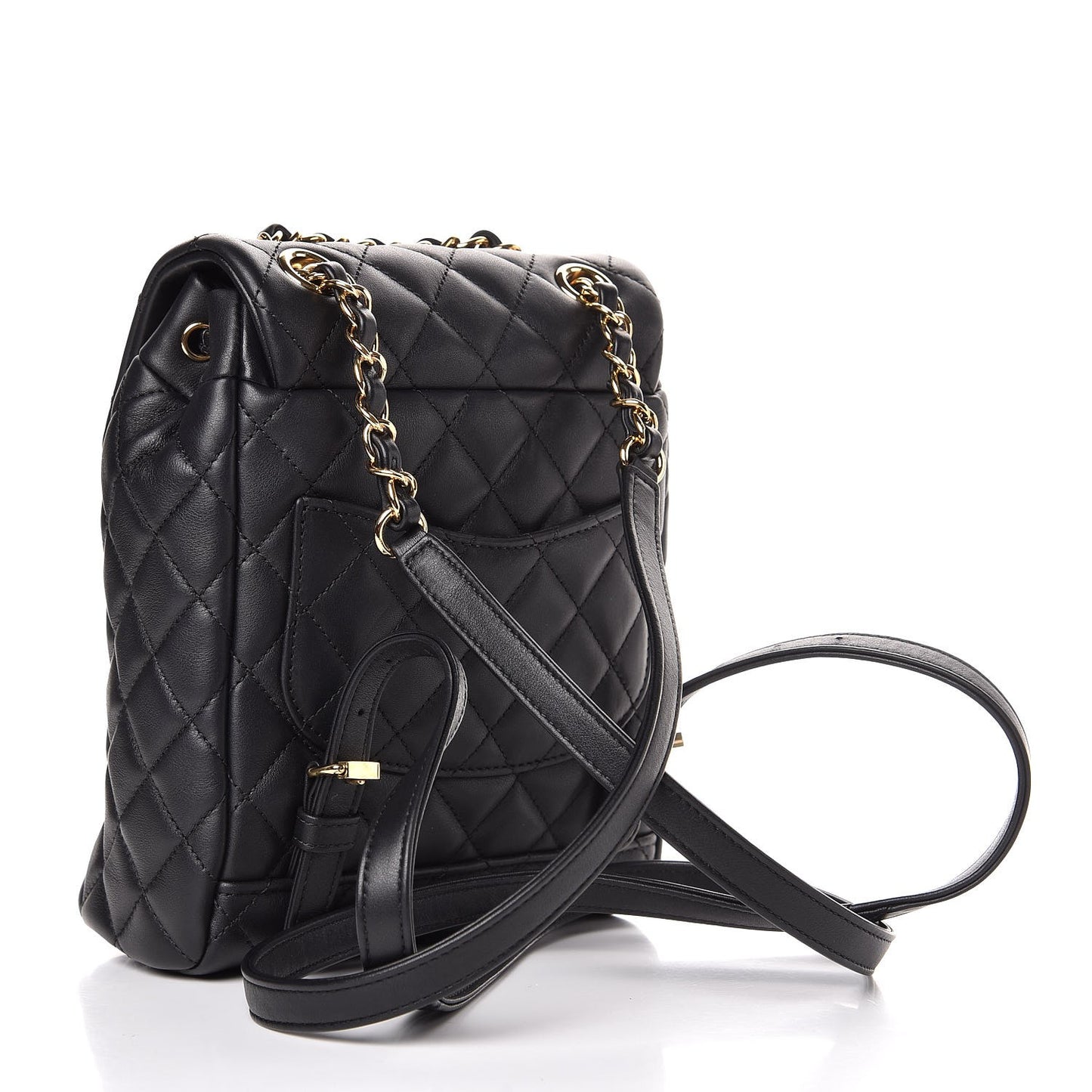 Calfskin Quilted Mini Urban Spirit Backpack Black