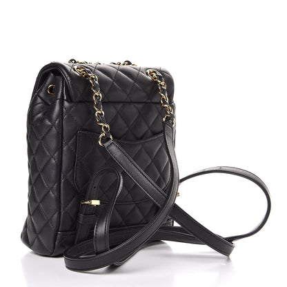 Chanel Calfskin Quilted Mini Urban Spirit Backpack Black 3 of 8