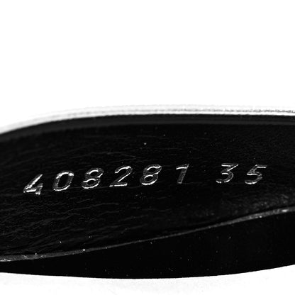 Gucci Metallic Nappa Horsebit Slingback Pumps 35 Argento 8 of 8