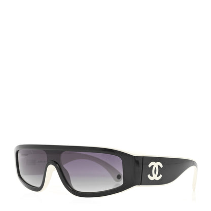 Chanel Acetate Cat Eye Sunglasses 6057 Black White 1 of 7