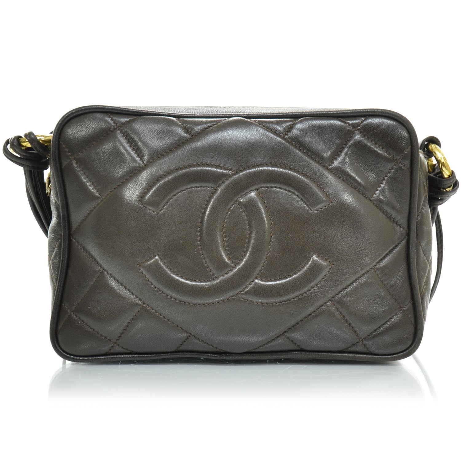 Chanel Lambskin Quilted Tassel Bag Dark Brown 1 of 11