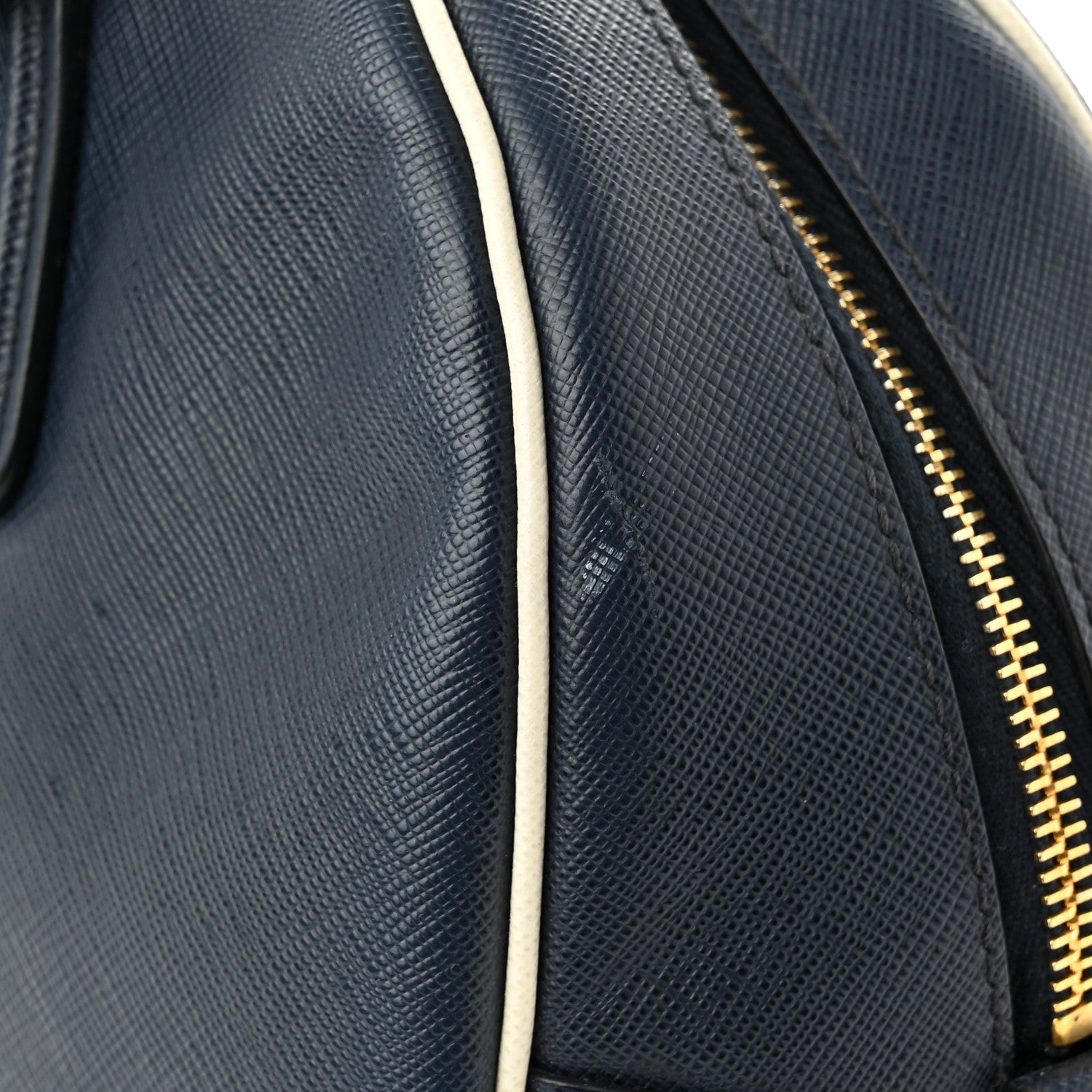 Prada Saffiano Lux Bowling Bag Baltico Talco 15 of 15
