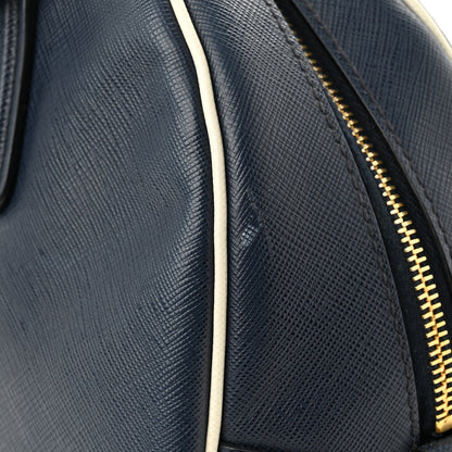 Prada Saffiano Lux Bowling Bag Baltico Talco 15 of 15