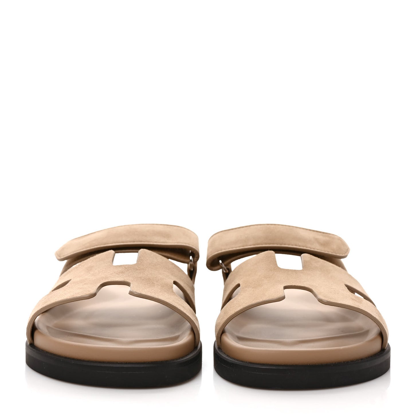 Suede Goatskin Womens Chypre Sandals 38 Beige Argile