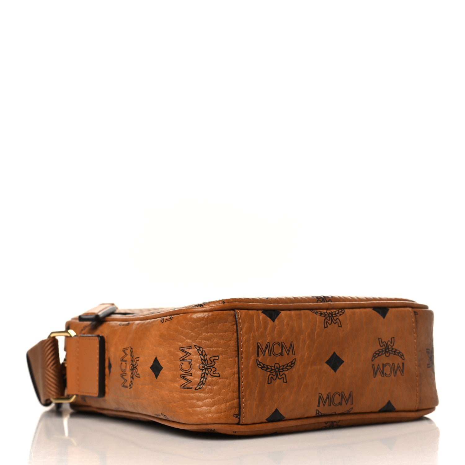 MCM Visetos Camera Crossbody Bag Cognac 3 of 8