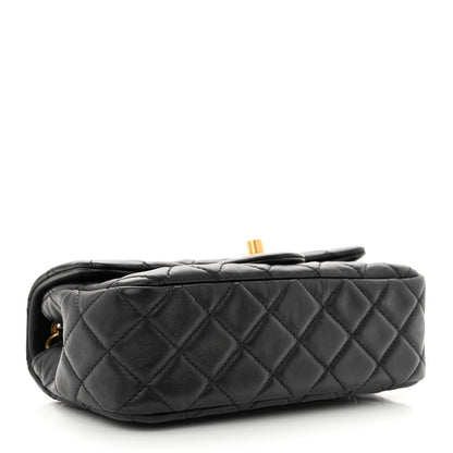 Chanel Lambskin Quilted Mini Rectangular Pearl Crush Flap Black 4 of 10