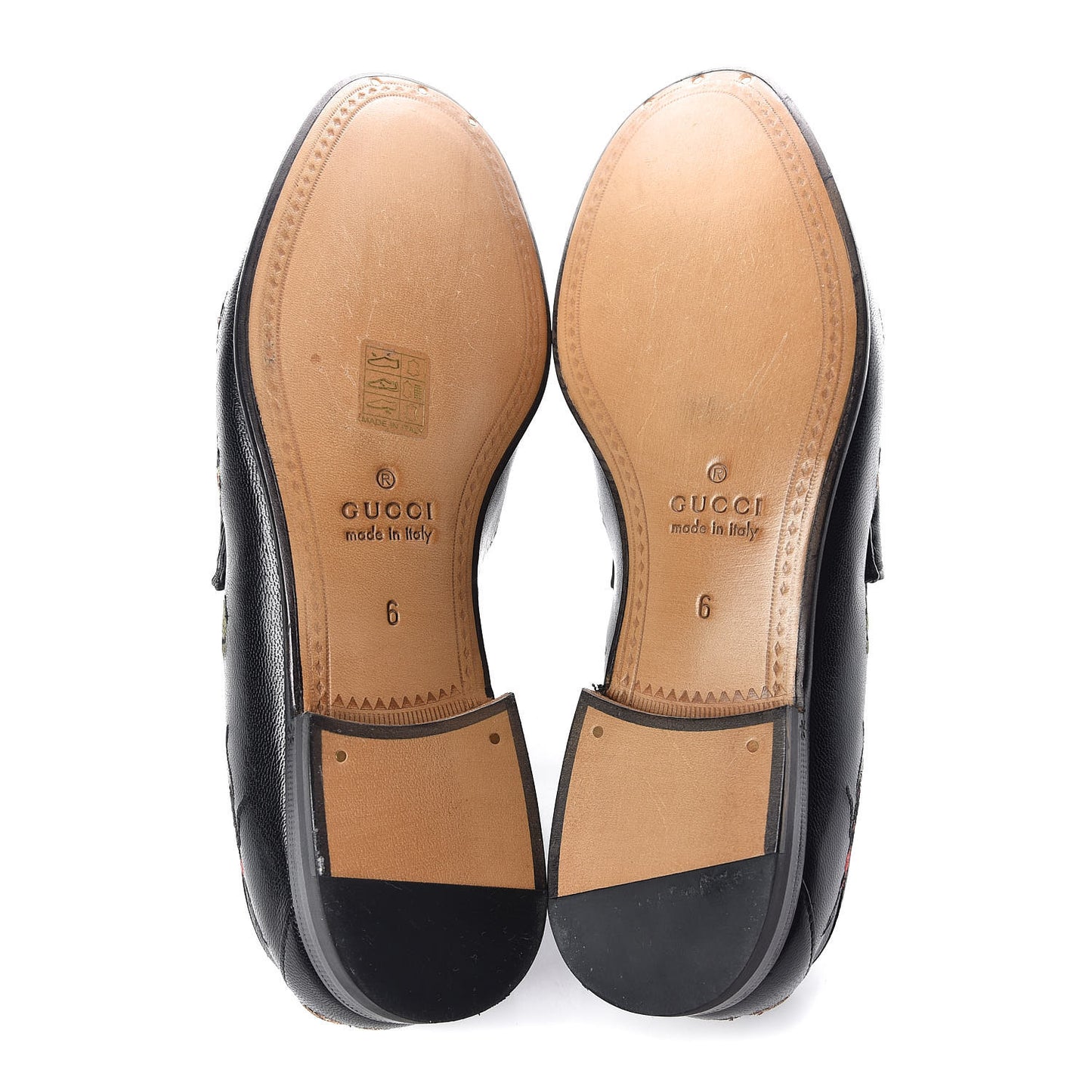 Goatskin Embroidered Mens 1953 Horsebit Loafers 6 Black
