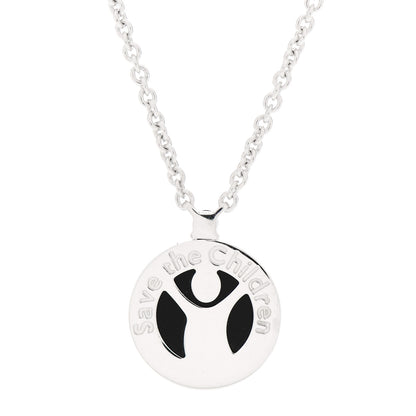 Bulgari Sterling Silver Black Onyx Ruby Save The Children Anniversary Pendant Necklace 6 of 7