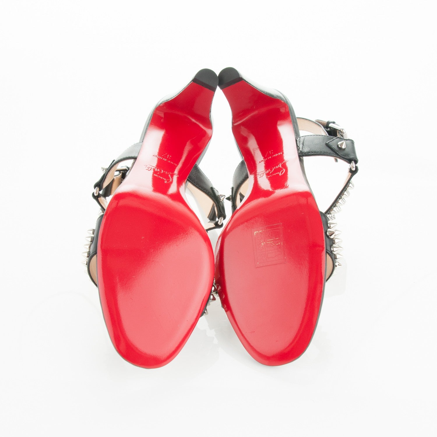 Christian Louboutin Calf Bikee Bike 70 Sandals 37 Black 5 of 7