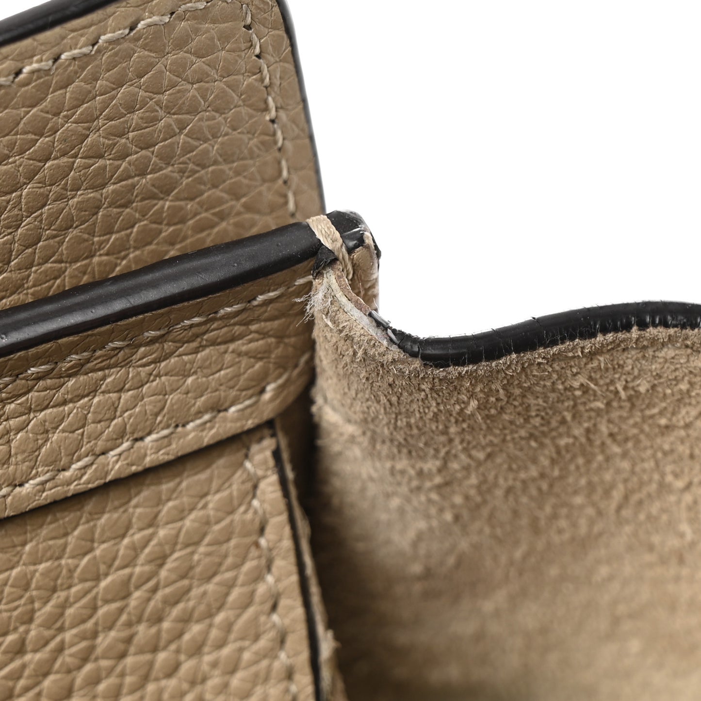 Drummed Calfskin Nano Luggage Dune
