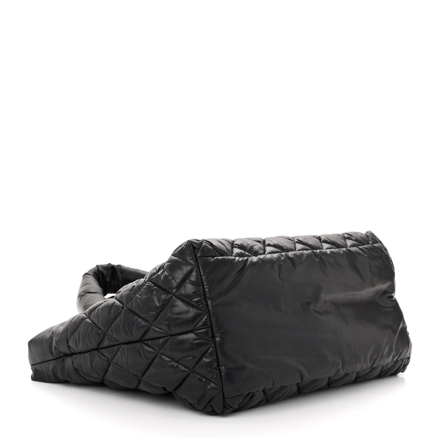 Nylon Quilted Small Coco Cocoon Tote Black