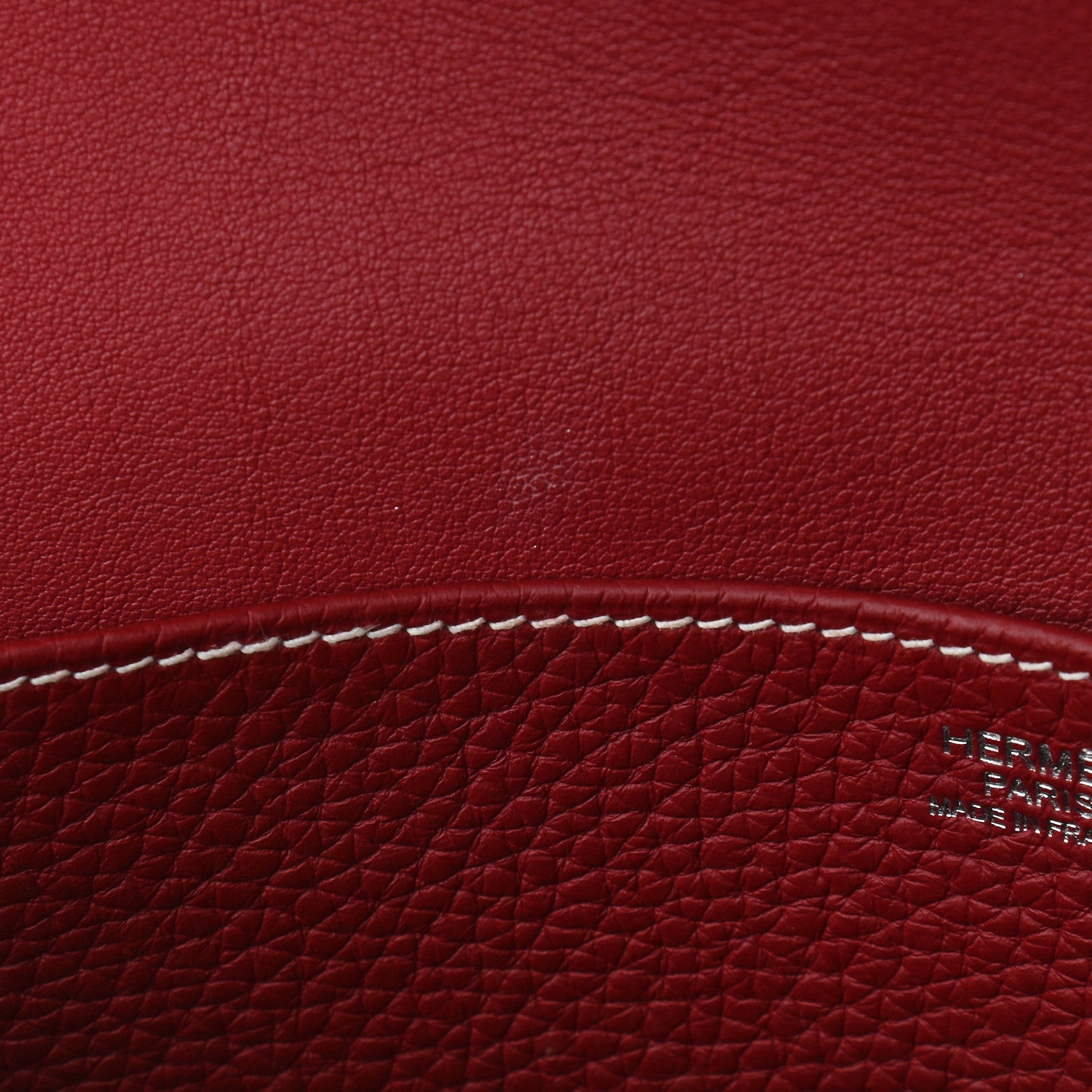 Hermes Taurillon Clemence Halzan 31 GM Rouge Grenat 8 of 10