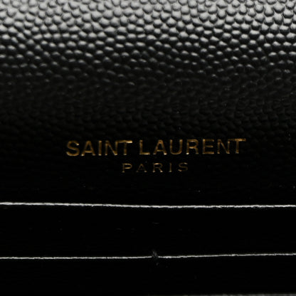 Saint Laurent Grain De Poudre Classic Monogram Kate Tassel Chain Wallet Black 6 of 10