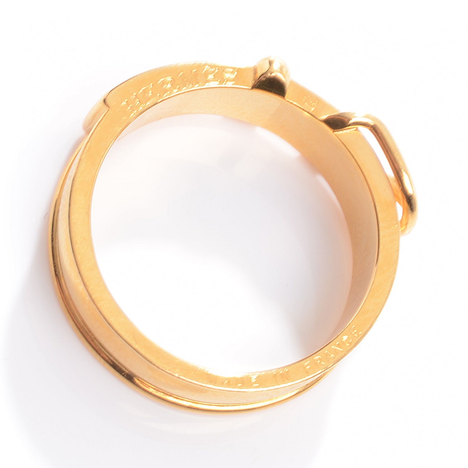 Hermes Belt Buckle Scarf Ring Gold 3 of 5
